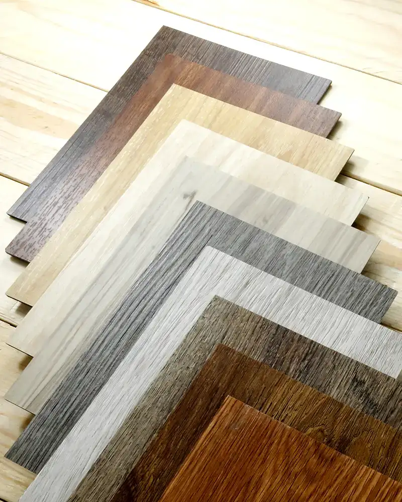 Wood and laminate samples