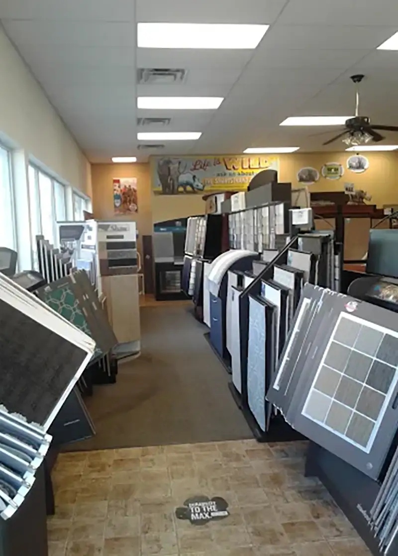 Inside the Carpet Corner showroom